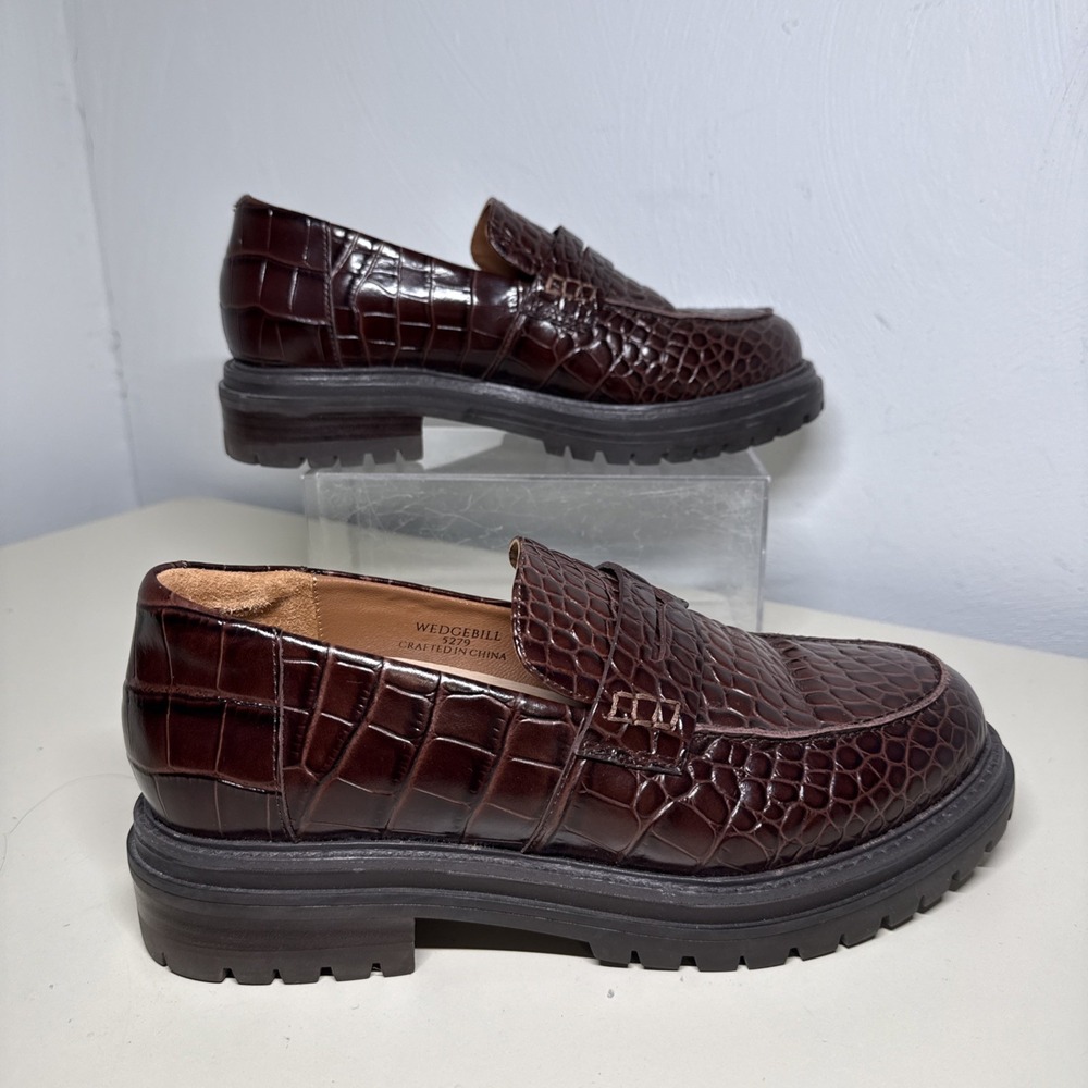 Bared Footwear Wedgebill Women's Derby Shoes Brown Leather Sz EU 40 US 9- 9,5